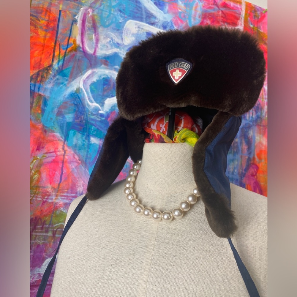 Luxurious Dark Brown Fur Trapper Hat